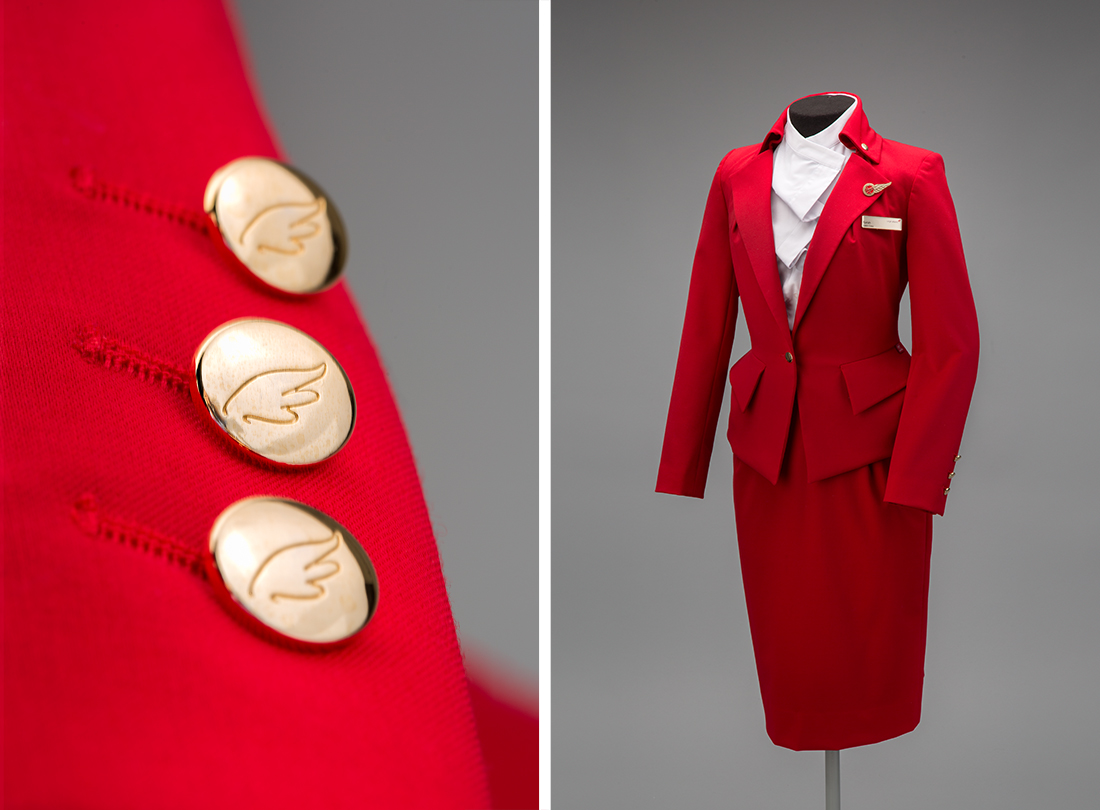 Designed by British designer Vivienne Westwood in 2014 for Virgin Atlantic. Courtesy of Virgin Atlantic Airways.