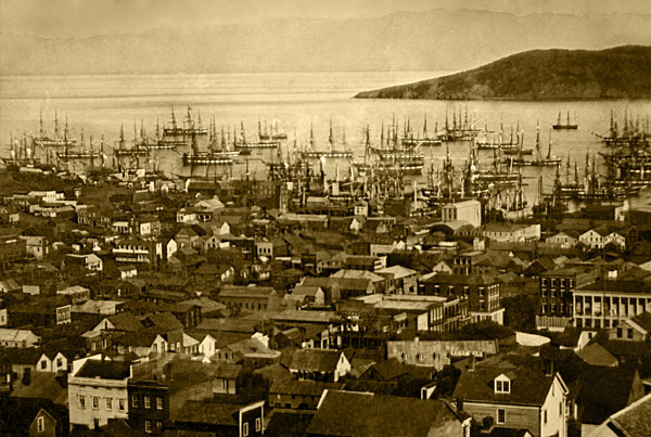 Сан-Франциско и гавань в 1851 году 