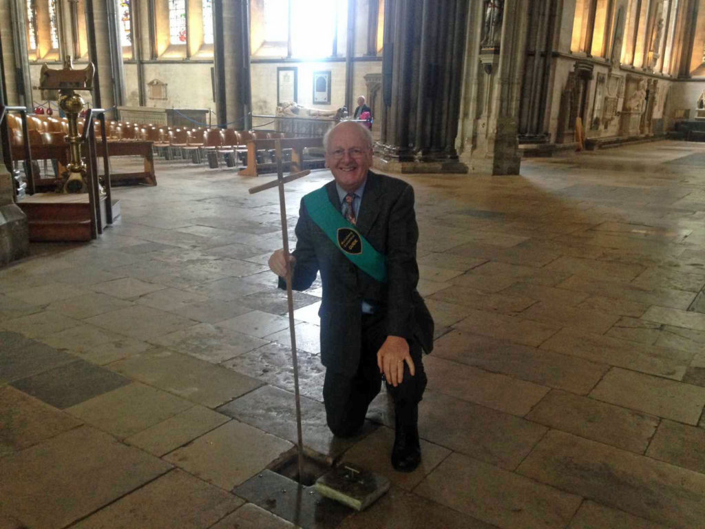 5. Measuring water under the floor of Salisbury Cathedral