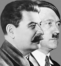 Иосиф Сталин и Адольф Гитлер 