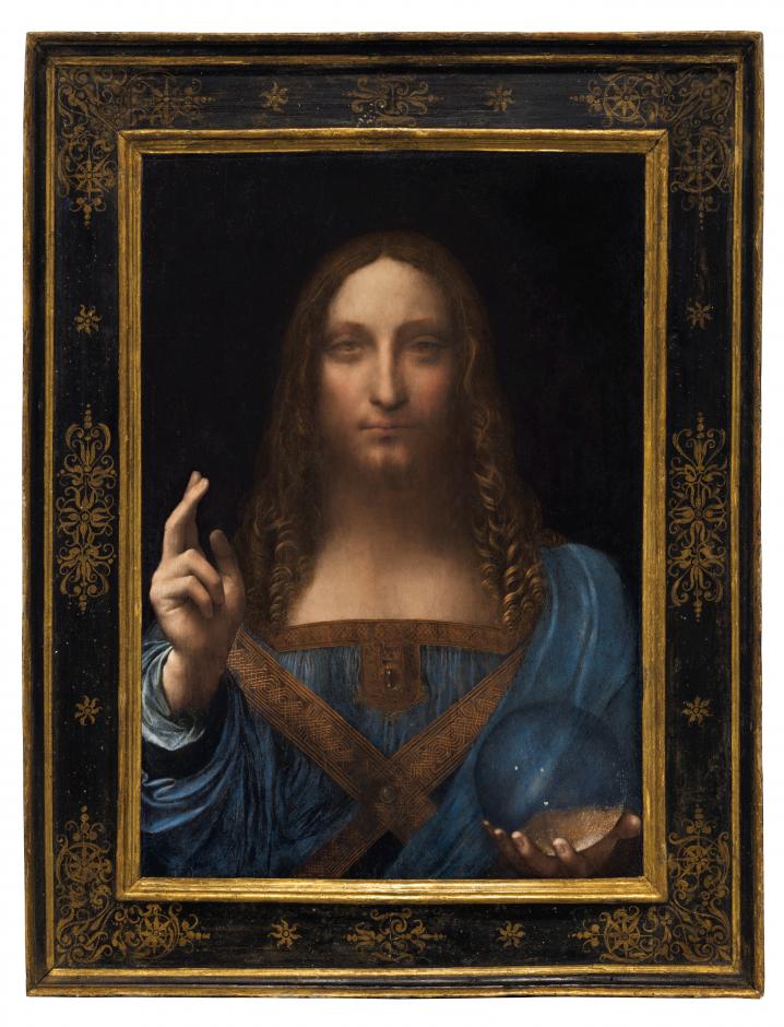 Christie’s New York image of Leonardo da Vinci painting Salvator Mundi