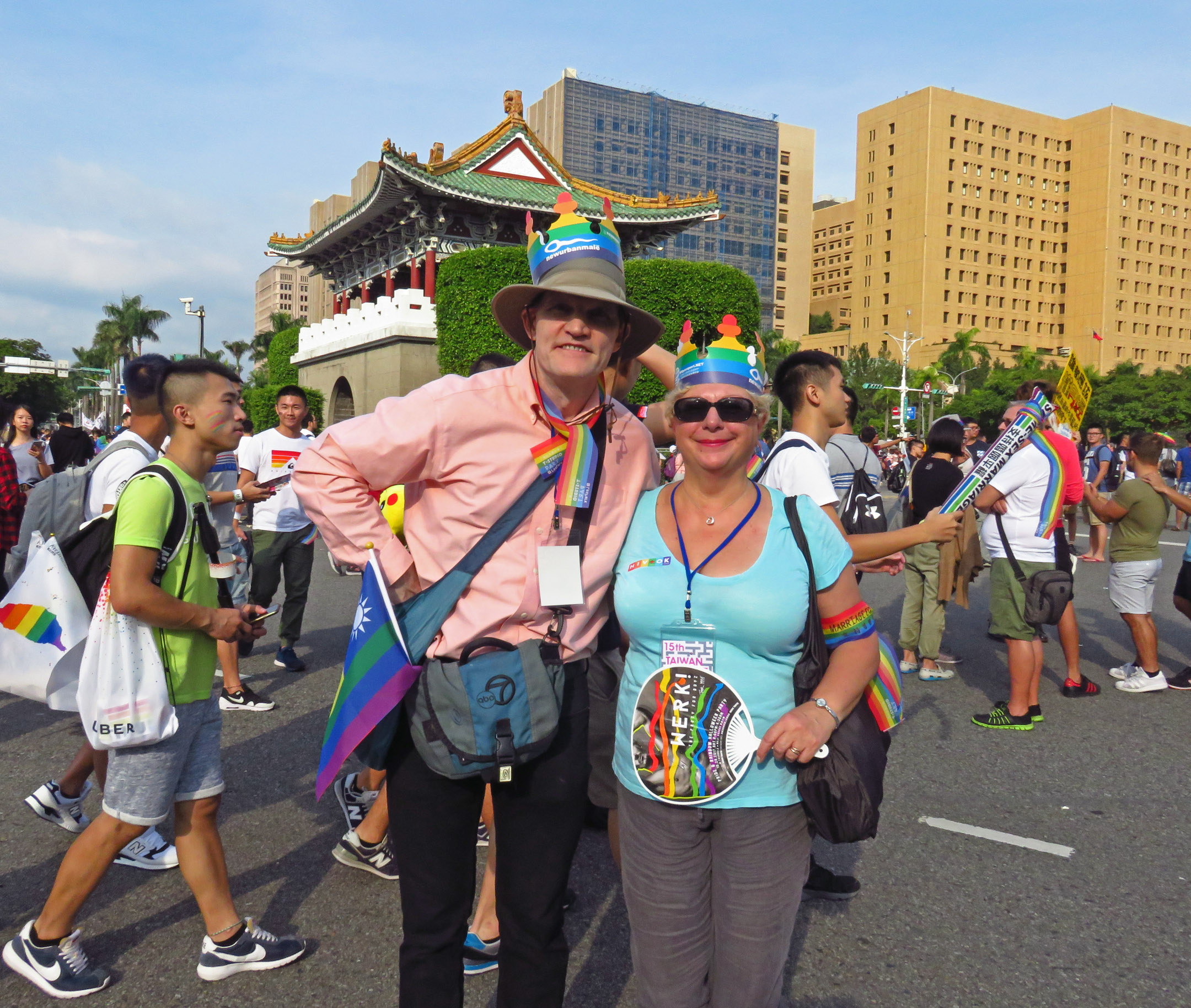 2. Ed and Emma at the Pride Parade in Taipei