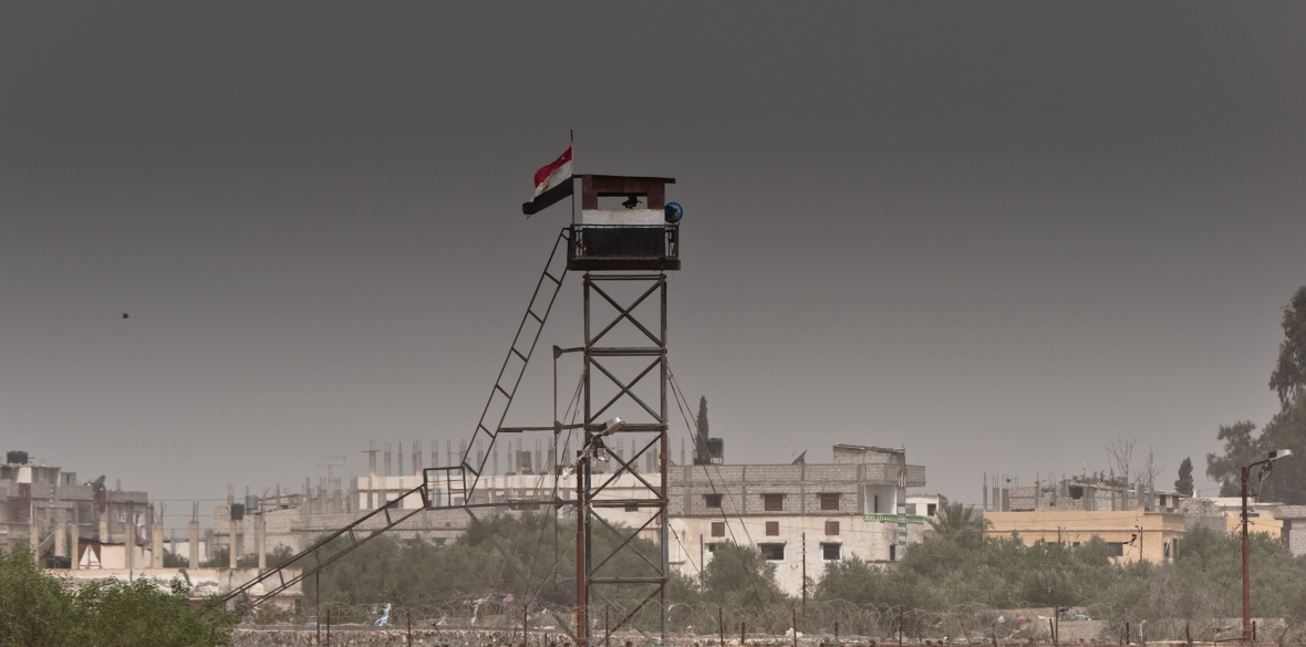 Сторожевая башня в Рафахе, на границе с Газой. Photo: Marius Arnesen 
