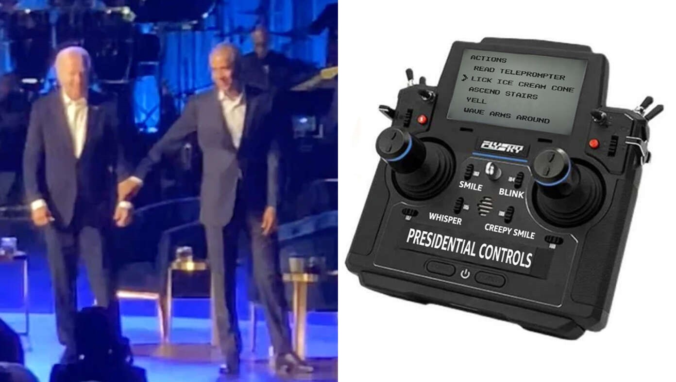 Obama Panics As His Biden Remote Control Loses Connection