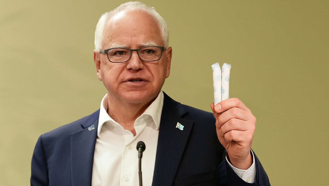 Tim Walz Offers Journalists Free Tampons To Stop Talking About Fraud Scandal